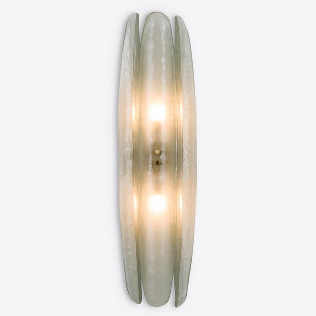 Dahlia Sea Glass Wall Light from Pure White Lines For Sale - Image 9 of 9