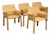 Mario Bellini for Cassina Cab 413 Leather Arm Chairs, Set of Four For Sale