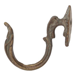 Mid 20th Century Waldorf Astoria Bronze Curtain Tie Back Wall Hook For Sale