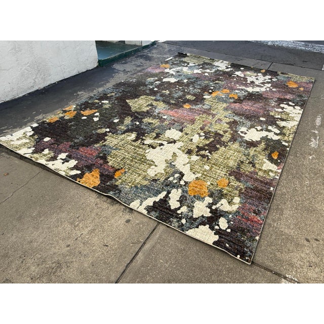 2020s 8ft 6in × 11ft 7in Oriental Weavers Evolution Area Rug, Navy/Green For Sale - Image 5 of 12