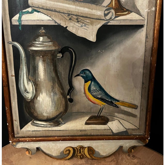 Gray Italian MCM Wall Plaque in the Manner of Fornasetti by Palladio For Sale - Image 8 of 12