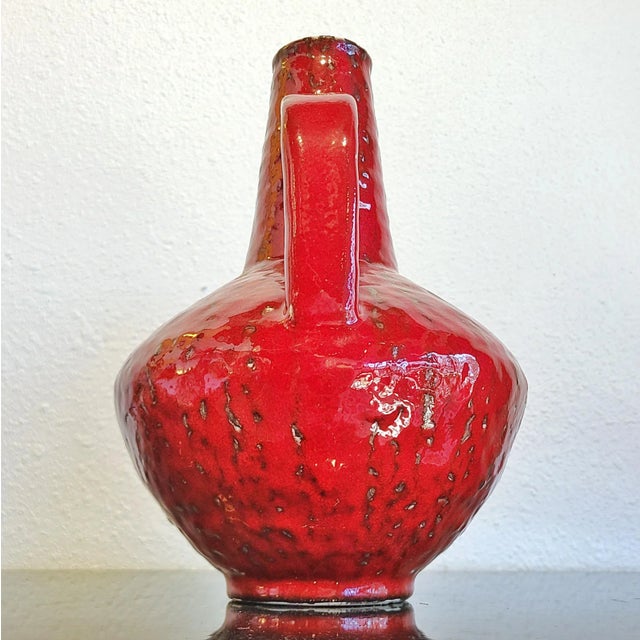 1960s Carstens Red Atelier Series Jug Vase Nr. 201 For Sale - Image 5 of 10