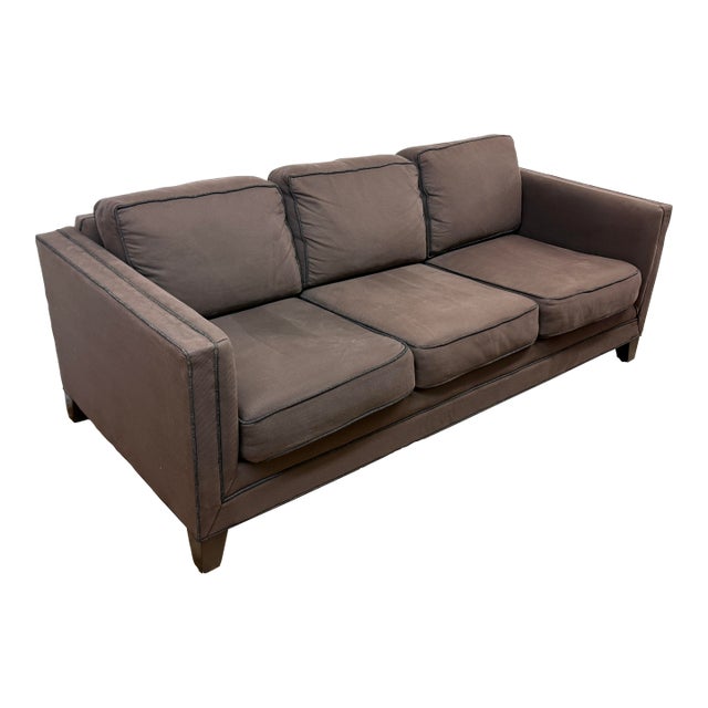 Mitchell Gold + Bob Wiilliams Contrast Trim Sofa For Sale