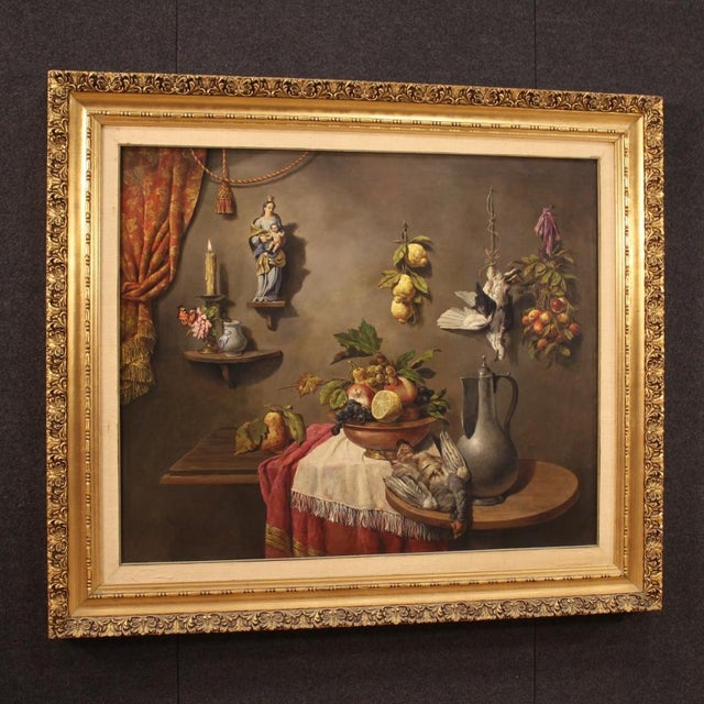 Italian Artist, Still Life, 1950, Oil on Canvas, Framed For Sale - Image 6 of 17