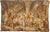 Woven tapestry, signed "D'apres Rembrandt" (after Rembrandt), depicting scenes such as "Jolly Men." Tavern/pub scene....