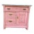 Antique Rustic Eastlake Spoon Carved Pink Commode W Marble Top For Sale