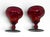 Fenton Art Glass Company 1930s Fenton Georgian Ruby Agua Caliente Champagne or Dessert Goblets - A Pair For Sale - Image 4 of 10