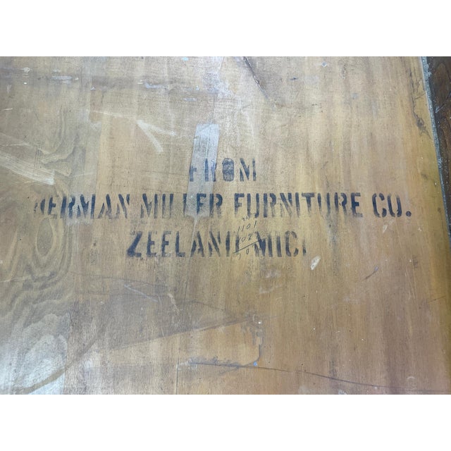 Authentic Gilbert Rohde for Herman Miller Dining Table With Burlwood Checkerboard Top & Two Leaves For Sale - Image 14 of 18