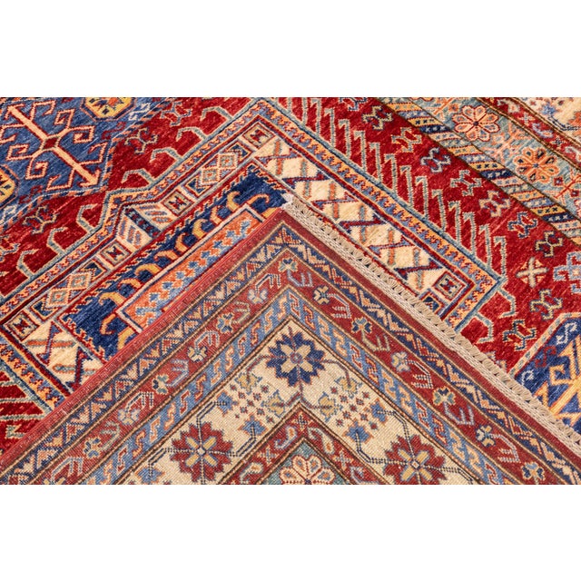Red Kazak Rug 5'10'' X 9'2'' For Sale - Image 8 of 9