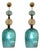 Blue and Yellow Murano Glass Lamps, 1950s, Set of 2 For Sale