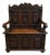 19th Century Renaissance Carved Wooden Storage Bench For Sale