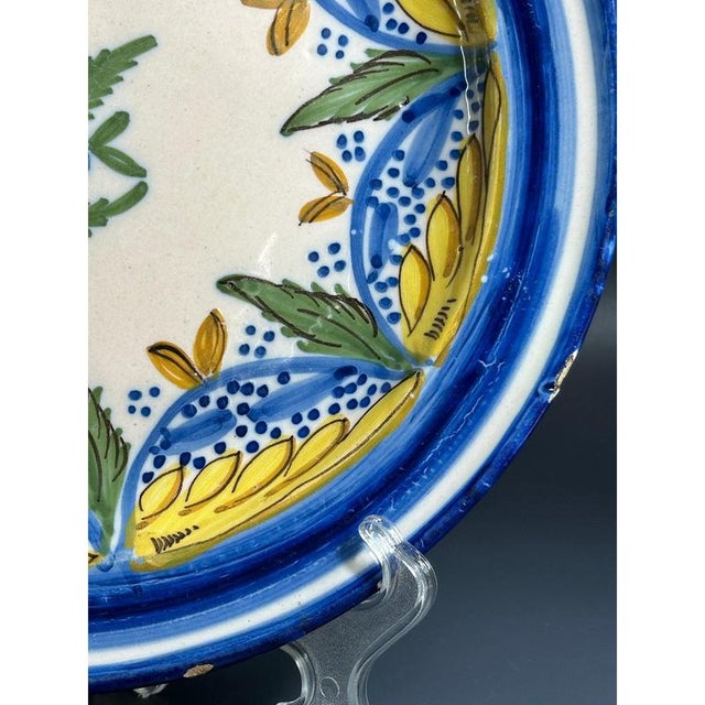 Antique Spanish Ceramic Plate, Manises, 19th Century For Sale - Image 3 of 8