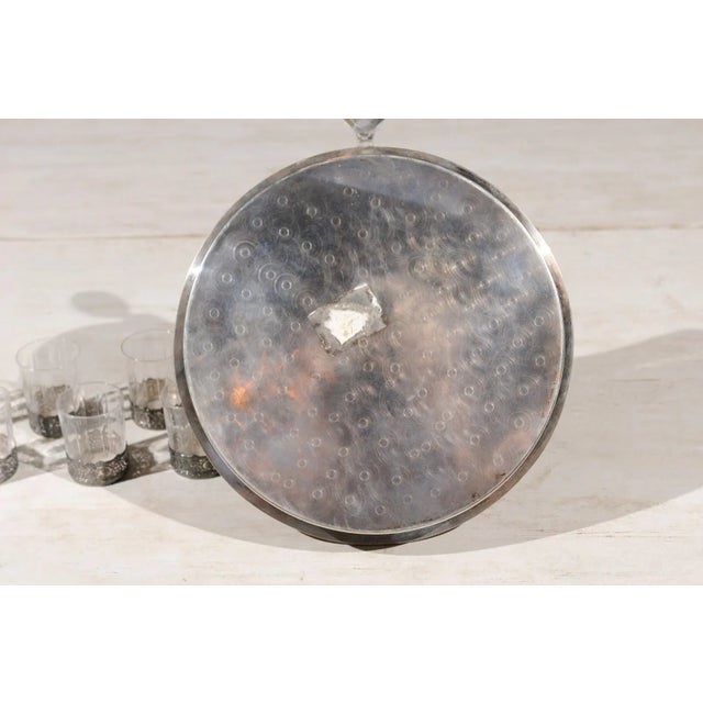 English 19th Century Silver & Crystal Cocktail Set- 9 Pieces For Sale - Image 11 of 12