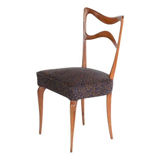 Armonia Walnut Dining Chair by Silvio Piattelli For Sale