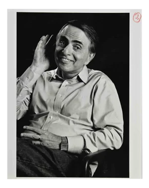 Randy O'Rundke, Carl Sagan, Vintage Photograph, 1980s