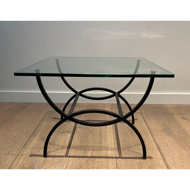 Black Lacquered Side Tables Work in French. Circa 1950 - a Pair For Sale - Image 11 of 12
