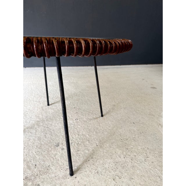 Mid-Century Bamboo Occasional Side Table, France, 1950s For Sale - Image 9 of 17