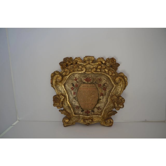 Gold 18th Century Italian Plaque " Secundum Joannedi" For Sale - Image 8 of 8