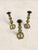 Brass Late 19th Century Antique English Victorian Brass Candlesticks, Set of Three For Sale - Image 8 of 8
