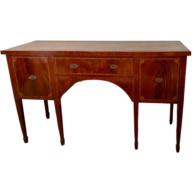 Early 19th Century Antique George III Mahogany & Satinwood Inlaid Sideboard Buffet C1800 For Sale - Image 5 of 6
