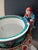 Antique Asian Porcelain Centerpiece Bowl With 5 Sculpted Figurine Handles & Feet For Sale - Image 15 of 16