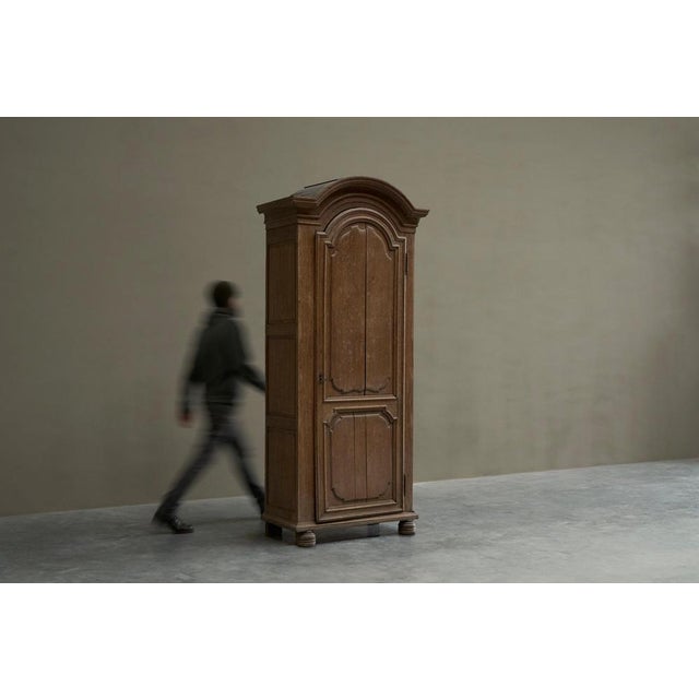 Tall 19th Century French Single Door Armoire in Oak For Sale - Image 4 of 14