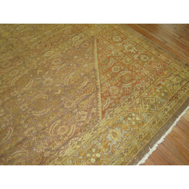 Oversize Square Antique Persian Mahal Rug For Sale In New York - Image 6 of 6