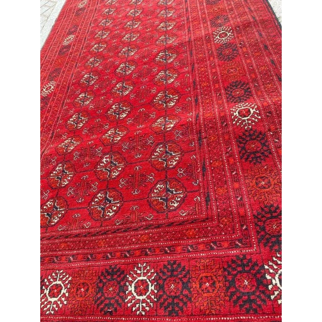 Vintage Turkmen Afghan Bokhara Design Runner For Sale - Image 14 of 18