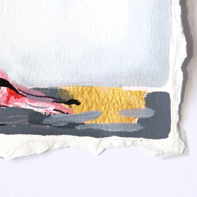 Metal Framed Flamingo "Pink Lady Walking Right" Original Artwork by Kellie Newsome For Sale - Image 7 of 10