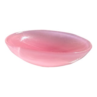 Pink Alabastro Bowl Attributed to Murano For Sale