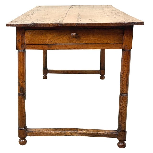 Brown French Provincial Fruitwood Farmhouse Table, 1850 For Sale - Image 8 of 13