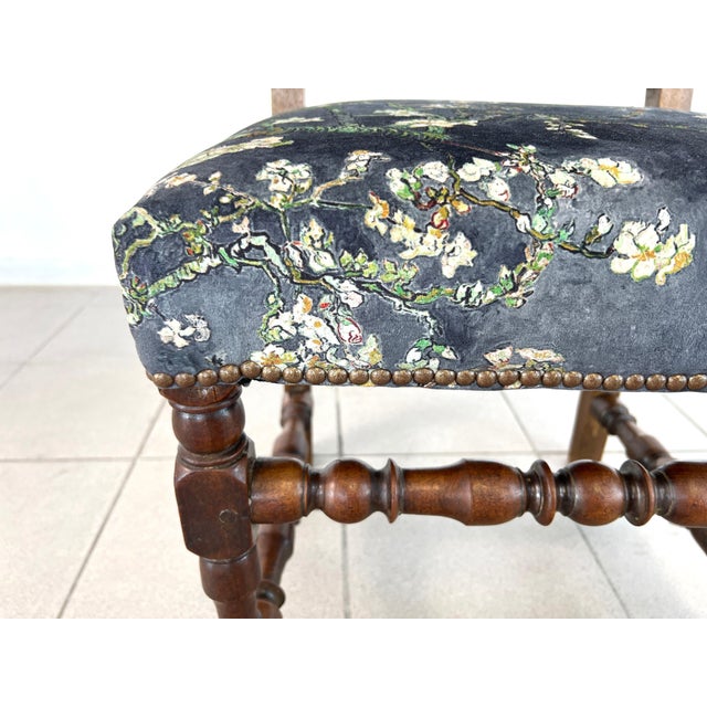 Vintage Louis XIII Style Dining Chairs – Set of 4 For Sale - Image 10 of 12
