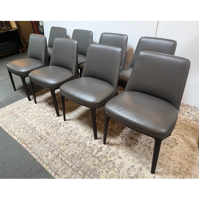 Arik Levy for Living Divani Wedge Dining Table + Poliform Sophie Side Dining Chairs, Set of Nine For Sale - Image 9 of 18
