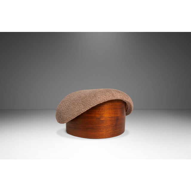 Restored Mid-Century Modern Poof / Mushroom Ottoman Footstool by Weiland Paired Well W/ Adrian Pearsall or Milo Baughman Chairs, Usa, 1960s For Sale - Image 9 of 18