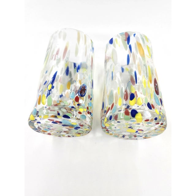 Set of 6 Murano Confetti Glasses by Alessandro Coppola for Vetreria Arte Di Murano Italy For Sale - Image 4 of 9