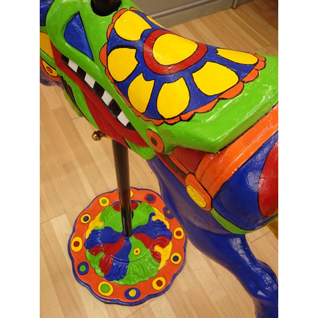 Bright Green 1950s Carousel Horse Sculpture, Mexico For Sale - Image 8 of 10