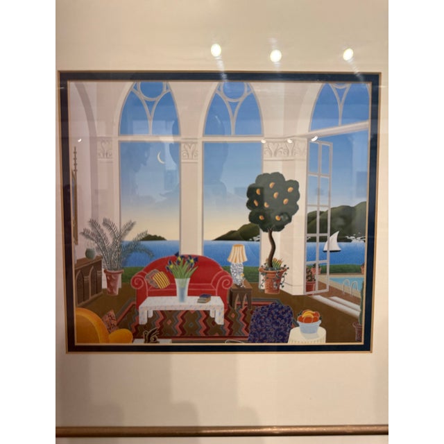 Thomas McKnight Select One Thomas McKnight Red Clock or Red Couch Print Framed For Sale - Image 4 of 5