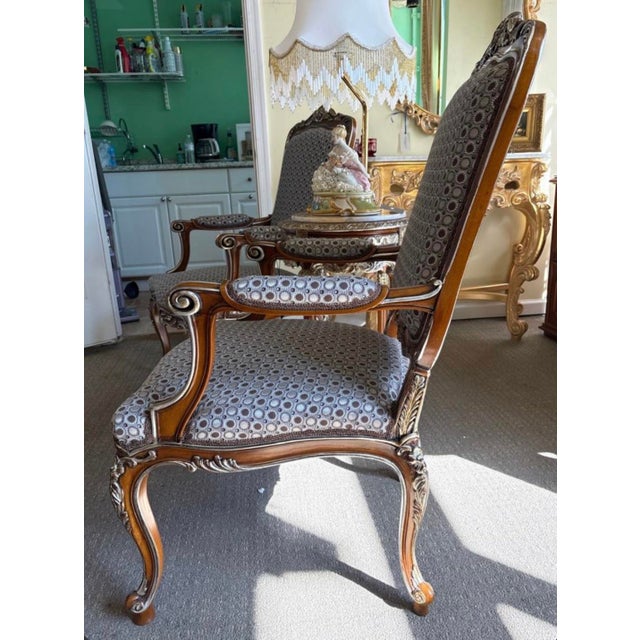 Rococo Set of Armchairs and Table by Asnaghi Interiors For Sale - Image 3 of 12