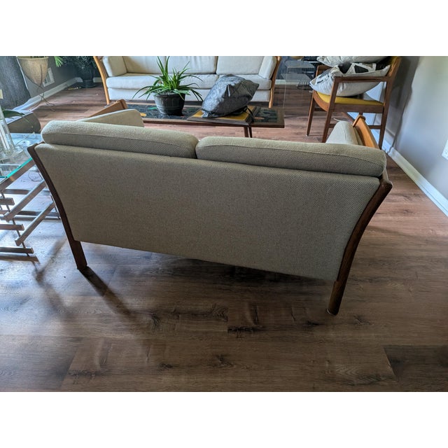 Stouby Stouby Mid Century Loveseat Sofa For Sale - Image 4 of 14