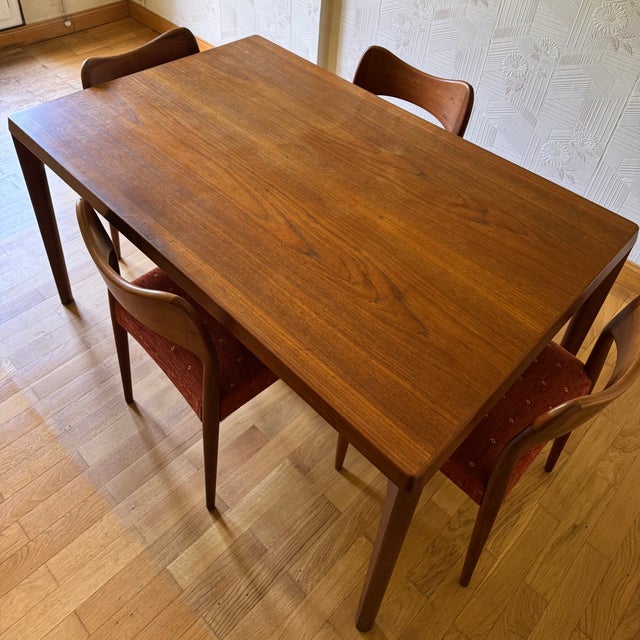 Table and Chairs by Henning Kjaernulf for Vejle Stole Og Møbelfabrik, 1960s, Set of 5 For Sale - Image 16 of 17