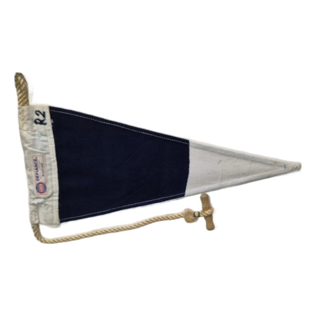 Nautical Signal Pennant in Shadowbox Frame For Sale