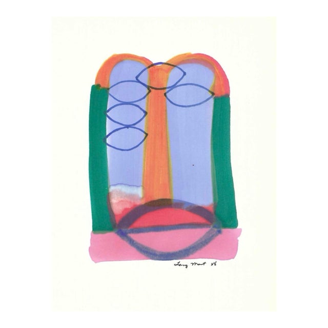 1988 Lang Mart Modern Watercolor For Sale