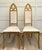 This fantastic pair of vintage chairs blends the architectural elegance of Gothic Revival design with the glamour of...