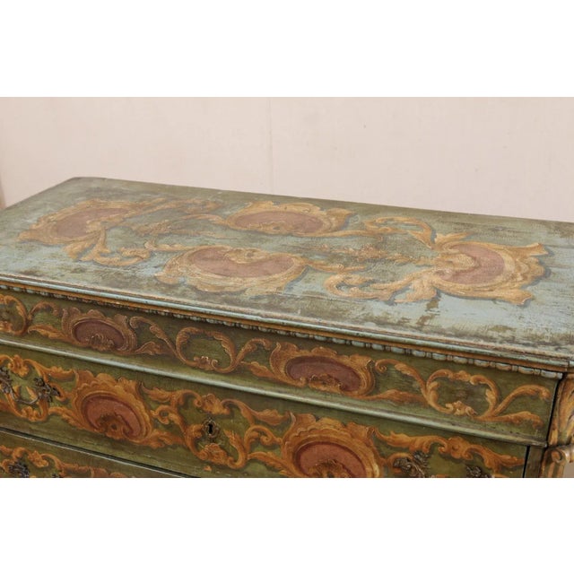 19th Century European Green Chest of Drawers For Sale In Atlanta - Image 6 of 12