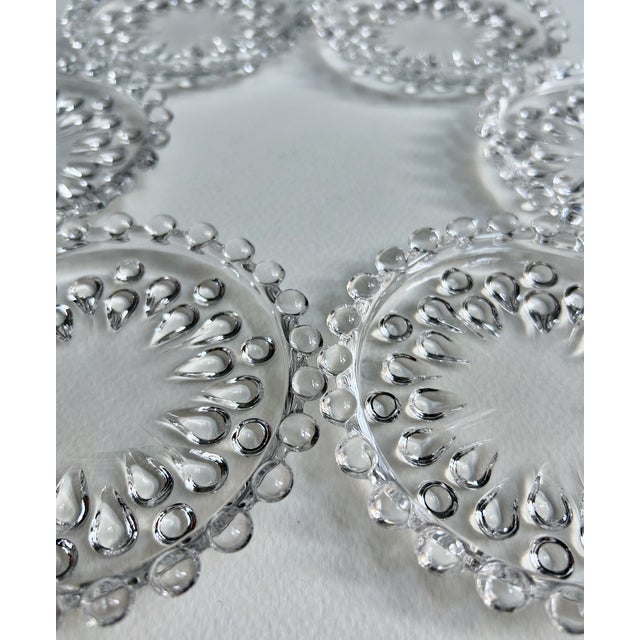 Glass Vintage Set of 6 Nachtmann Bleikrstall Hobnail Crystal Coasters For Sale - Image 7 of 16