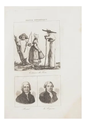 Unknown, Costumes and Portraits, Lithograph, 19th Century