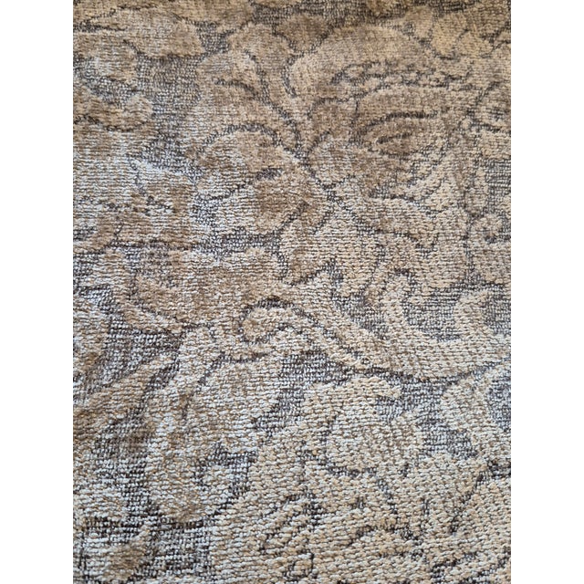 2000 - 2009 Scalamandre Designer Beige, Gray Imported Embossed Upholstery Boucle- 3 Yards For Sale - Image 5 of 6