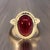 Natural Solitaire Spessartite Garnet Ring 6.5 14k Y Gold 8.08 Cts Certified For Sale - Image 9 of 14