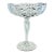 Early 20th Century American Brilliant Period Cut Glass Etched Floral Crystal Pedestal Compote, Notched Stem For Sale