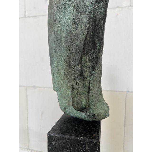 Monumental Bronze Head Sculpture from Filippa de Boer, 1980s For Sale - Image 6 of 16